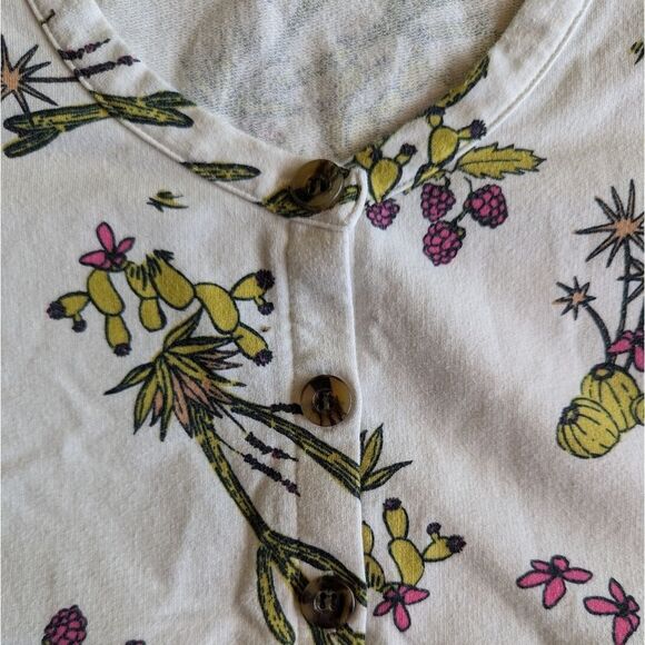 ModCloth Easy Days Button‎ Front Short Sleeve Babydoll Mini Dress Women's Sz M - Picture 7 of 14